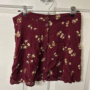 Floral Button-Up Skirt